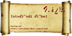 Istvándi Ábel névjegykártya