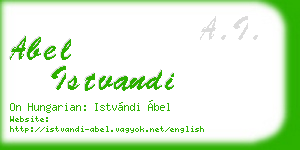 abel istvandi business card